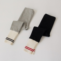 2022 Spring Festival ~ spring girl cotton underpants thread splicing closeted finish Korean version soft glutinous elastic long pants