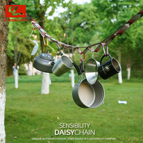 Outdoor new extended strapping rope sensual lanyard camping tent rope storage accessories strap clothesline daisy chain