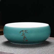 Ashtray Large smoke cylinder Ceramic Home Living room Atmosphere Brief Contained Debris Vat Tea Wash Creative Individuality Trend
