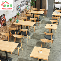 Fried chicken burger rice noodle shop noodle shop snack shop commercial fast table chair dessert shop milk tea table and chair combination