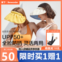 Banana down shell sunscreen lady anti-UV summer folding shade with sun hat large eaves under the sun hat