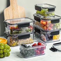Fresh box Refrigerator special large capacity salad fruit lunch box Household transparent food grade frozen sealed box