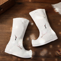 Joker ancient costume Chinese clothing men's shoes heightened boots COS Ming soap boots head up play boots waterproof rubber bottom ancient boots