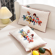 Childrens kindergarten pillow core cotton breathable knitted cotton particles latex pillow cotton neck shape pillow Wang Wang team