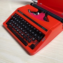 Vintage typewriter SILVER REED orange English retro machinery normal use gift nostalgic collection