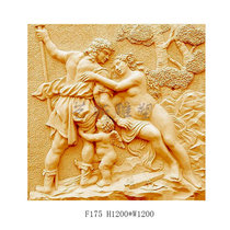 New artificial sandstone relief European character FRP three-dimensional mural porch background wall pendant sculpture customization