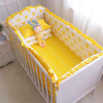 Baby bedwall baby anti-collision fence removable and washable cotton quilt mattress four or five sets of newborn bedding