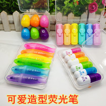 Ledger Multi-color fluorescent marker pen Students use color marker pen creative modeling office supplies stationery small prizes