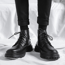 Ins Martin Boot Mens Inron Retro Overalls Help Black Leather Shoes Trends 100 Locomotive Men And Women Short Boots Winter