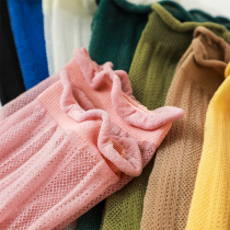 Summer grace of the Haff Color Sugar Casile Hollow Socks in the Summer and Spring Summer