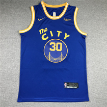 2021 New Warriors #30 curry classic Blue basketball jersey