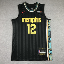 2021 New Grizzlies 12 Black City edition basketball jersey