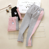 Girl Beats Bottom Pants Spring Autumn style Korean version Childrens clothes Childrens pants Fat baby pants external to wear thickened and velvety fashion
