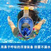 Snorkeling Sanbao diving mirror full mask diving equipment full dry breathing tube swimming adult children mask anti-fog