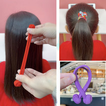 Xiaoxi Melon China Knot Double Head Leather Fascia Girl Elastic Hair Ring Head Accessories Matwei Baby Head Rope High Play Children Hair Rope