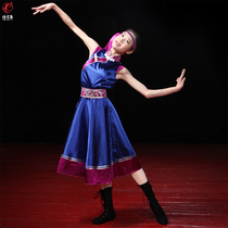 Smoke cloud dance new Mongolian dance skirt practice performance clothing ethnic long skirt large skirt skirt female adult customization