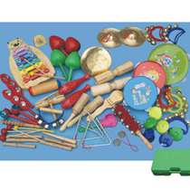 Early education parent-child kindergarten children Orff instrument teaching aids luxury rhythm instrument 34 sets