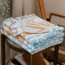 Cotton towel quilt gauze blanket quilt cotton summer thin air conditioning blanket nap blanket meridian break sofa blanket summer