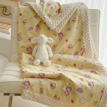 Summer gauze quilted soy bean blanket pure cotton wool towels quilted by full cotton thin summer quilt with children cotton yarn cover blanket afternoon nap blankets