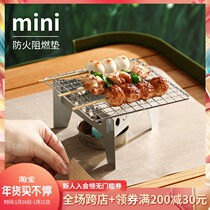 Japan ECHO flame retardant fire Mat hot glass fiber fire blanket barbecue grill outdoor camping fire cloth