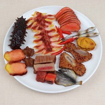 Emulation Food Model Squid Slices Beef pieces Plastic Fish Dry PVC Props Vegetable to decorate Sea Cucumber Steak