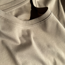 Light luxury 100 double - sided silk light cotton short - sleeved T - shirt men in the summer of 2023 pure color loose round collar short - sleeved cotton