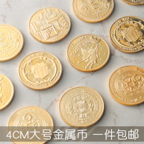 Tooth Fairy Gold Coins Childrens Tooth Exchange Rewards Treasure gifts Small toys Simulation Metal Baby Teeth commemorative coins
