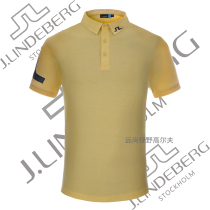 J LINDEBERG GOLF Short sleeve T-shirt GOLF Mens Lapel quick-drying Polo Shirt Breathable Sportswear