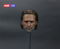 Spot Figure Club 1:6 soldiers walking dead sheriff Rick hair transplant male head carving Rick head sculpture