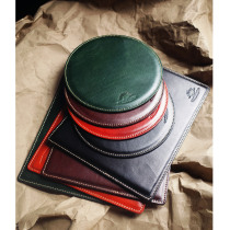 Old thing leather Computer retro vegetable tanned leather Head layer real cow leather Mouse pad Literary personality Simple creative Logitech