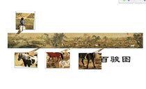 Super clear color cross stitch drawing source file hundred Jun figure 7 meter ancient painting Lang Shining