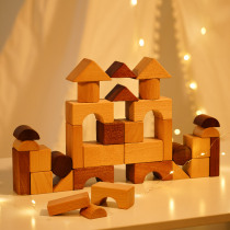 Infants and children building blocks Wood assembly baby toys 1 beneficial intelligence 2 years old big particles boys and girls brain early education