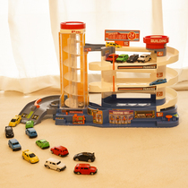 Yuesheng car building electric rail car toy boy children 3-6-8 years old parking lot car toy