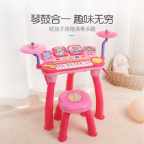 Polaroid childrens drum set 3-6 years old baby jazz drum Male and female children beat percussion instrument Beginner drum instrument