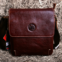 Zangpi casual vertical square flap shoulder bag mens leather cross bag shoulder bag head layer cowhide leather cross bag