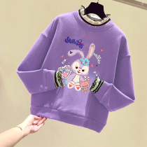 South Korean girls wear and clothing spring and autumn 2022 new Korean version cartoon headsets clothing online red childrens clothing loose 100 hitch blouses