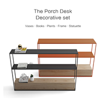Wall-by-wall narrow shelf Living room floor-to-ceiling long narrow long wall side table Wrought iron bedside crevice 20cm storage shelf