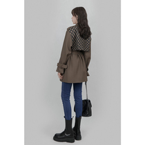 WAVY EGG wavy egg casual parquet Chessboard Gridiron Woman Temperament Loose Design Sense Spring Closedown Jacket