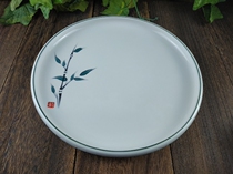 Ceramic tableware bone plate round fast food plate buffet plate commercial round chicken steak plate plate plate disc