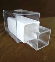 Transparent custom plexiglass square tube Acrylic square tube 1 meter price processing 25*50mm wall thickness 2 hollow tube