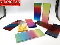 Art color gradient glass Hot melt corrugated tempered laminated wire glass Changhong screen partition Light luxury modern