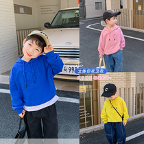 Childrens spring clothing boy Lianhood 2022 new baby Chinese boy Spring Fall Korean version of the Korean Air Boy blouse