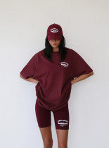 badblood Korean small crowddesigner Chauga embroidery letters Bottoms Pants Yoga Pants Riding Shorts Women