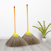Soft grass sweeping rubber head mango flower grass broom high quality grass broom wood floor broom