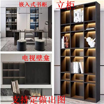 Stainless steel screen partition light luxury custom new Chinese living room porch hollow titanium simple modern metal Yijia