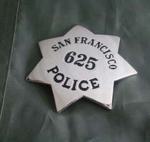 American metal badge USA San Francisco badge badge pure copper