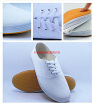 White net shoes men and women with white shoes working shoes Retro canvas small white shoes childrens dance shoes