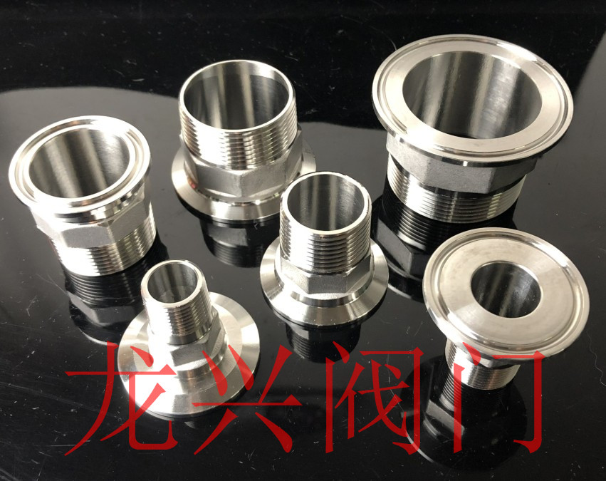 304 stainless steel fast-loading hexagonal outer silk fast-loading single-head silk sanitary-grade food-grade clamps outside silk DN15-DN50