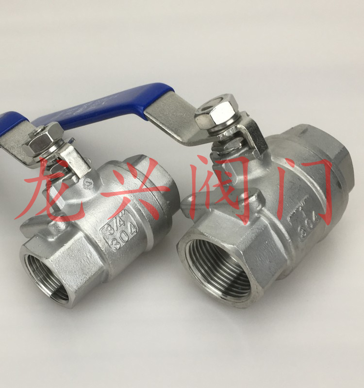304 stainless steel two-piece two-piece inner thread ball valve 4 minutes 6 minutes 1 inch 2 inch valve DN15 20 25 50