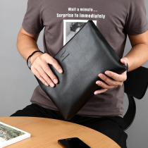 Hickerson kangaroo clutch bag mens bag casual mens handbag large capacity soft leather hand grab bag clip foreskin bag tide